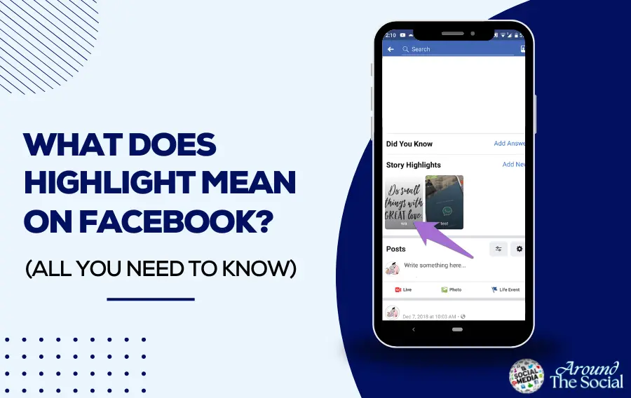 what does highlight mean on facebook