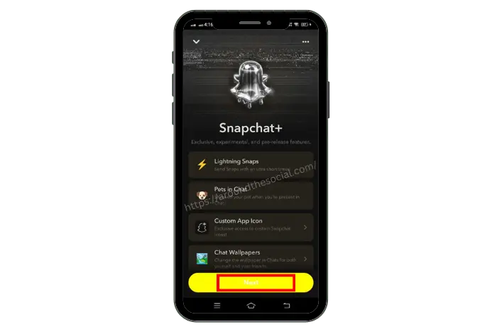 Snapchat Plus subscription