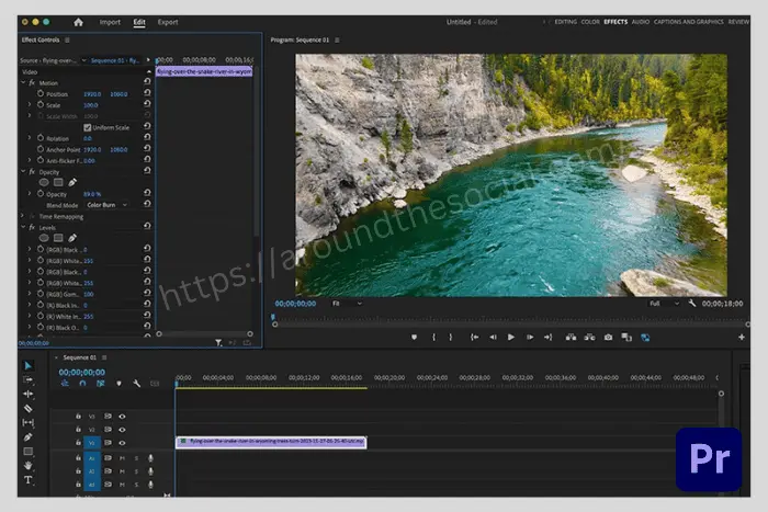 Adobe Premiere Pro video editing