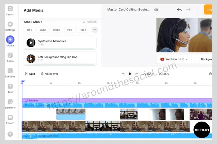 veed io ai video editor fast online free