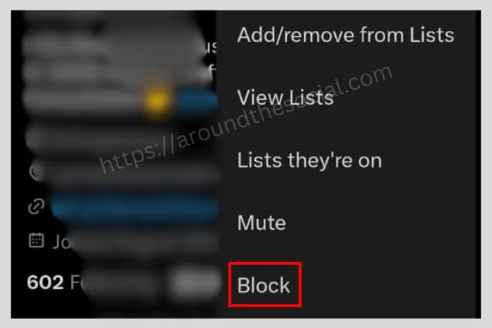 How to block someone on X